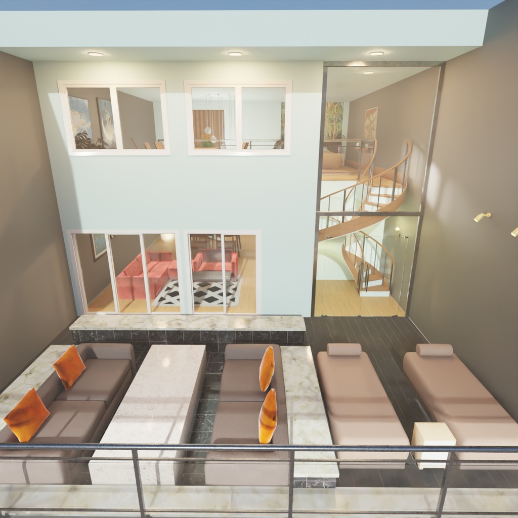 【Blender】オーシャン・アセント・ヴィラ-海を見渡す別荘- Ocean Ascent Villa