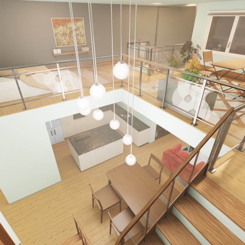 【Blender】オーシャン・アセント・ヴィラ-海を見渡す別荘- Ocean Ascent Villa