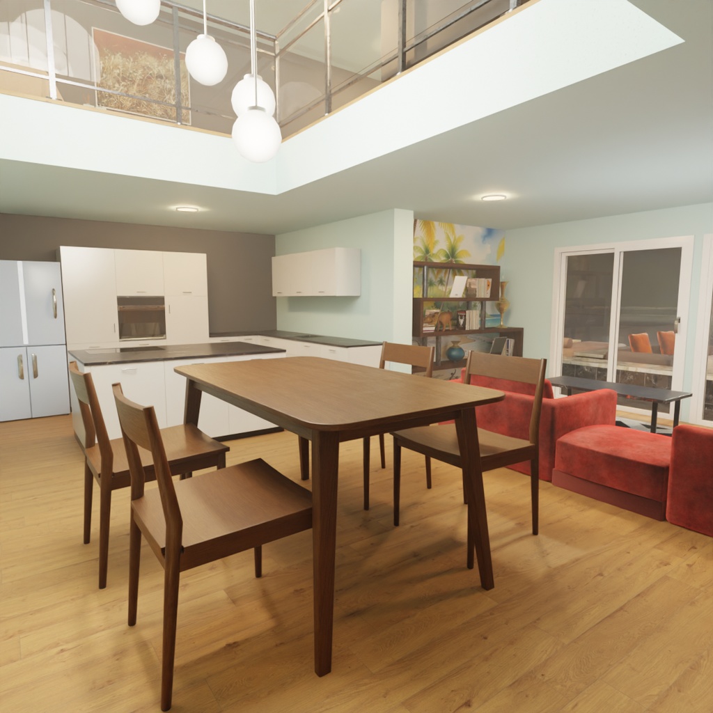 【Blender】オーシャン・アセント・ヴィラ-海を見渡す別荘- Ocean Ascent Villa