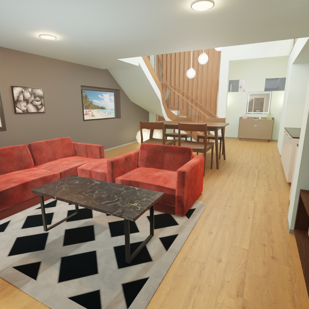 【Blender】オーシャン・アセント・ヴィラ-海を見渡す別荘- Ocean Ascent Villa