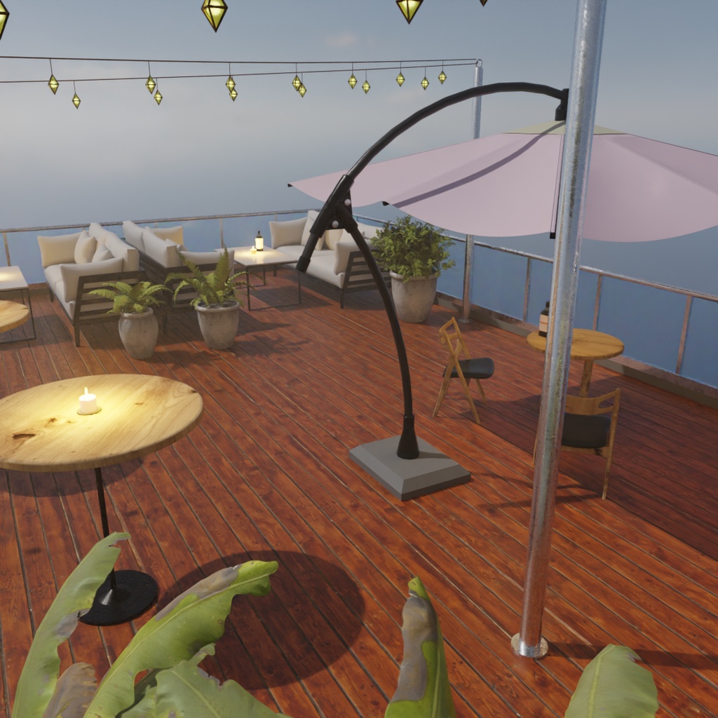 【Blender】ルーフトップバー Rooftop Bar