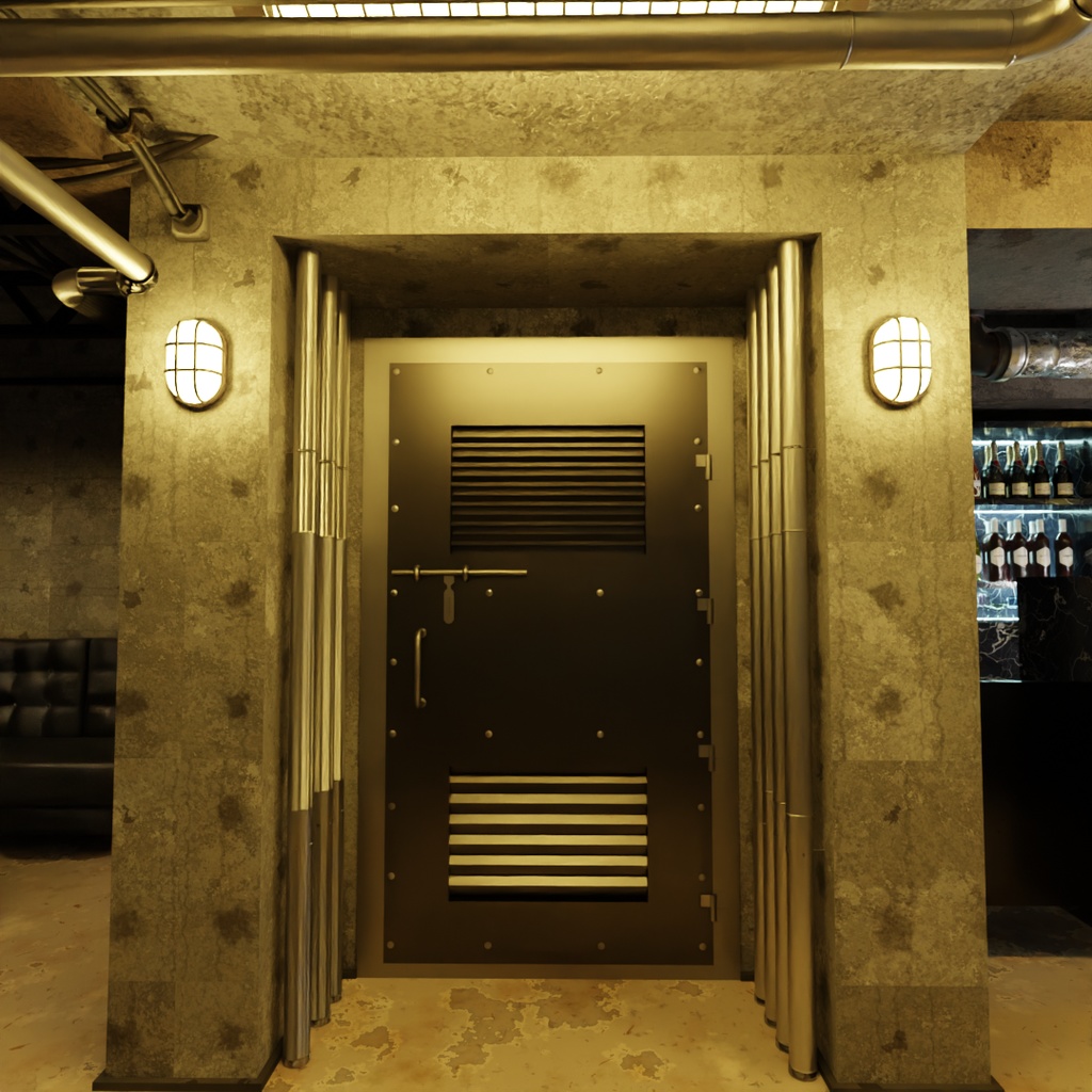 【Blender】アングラのシーシャバー Underground hookah bar