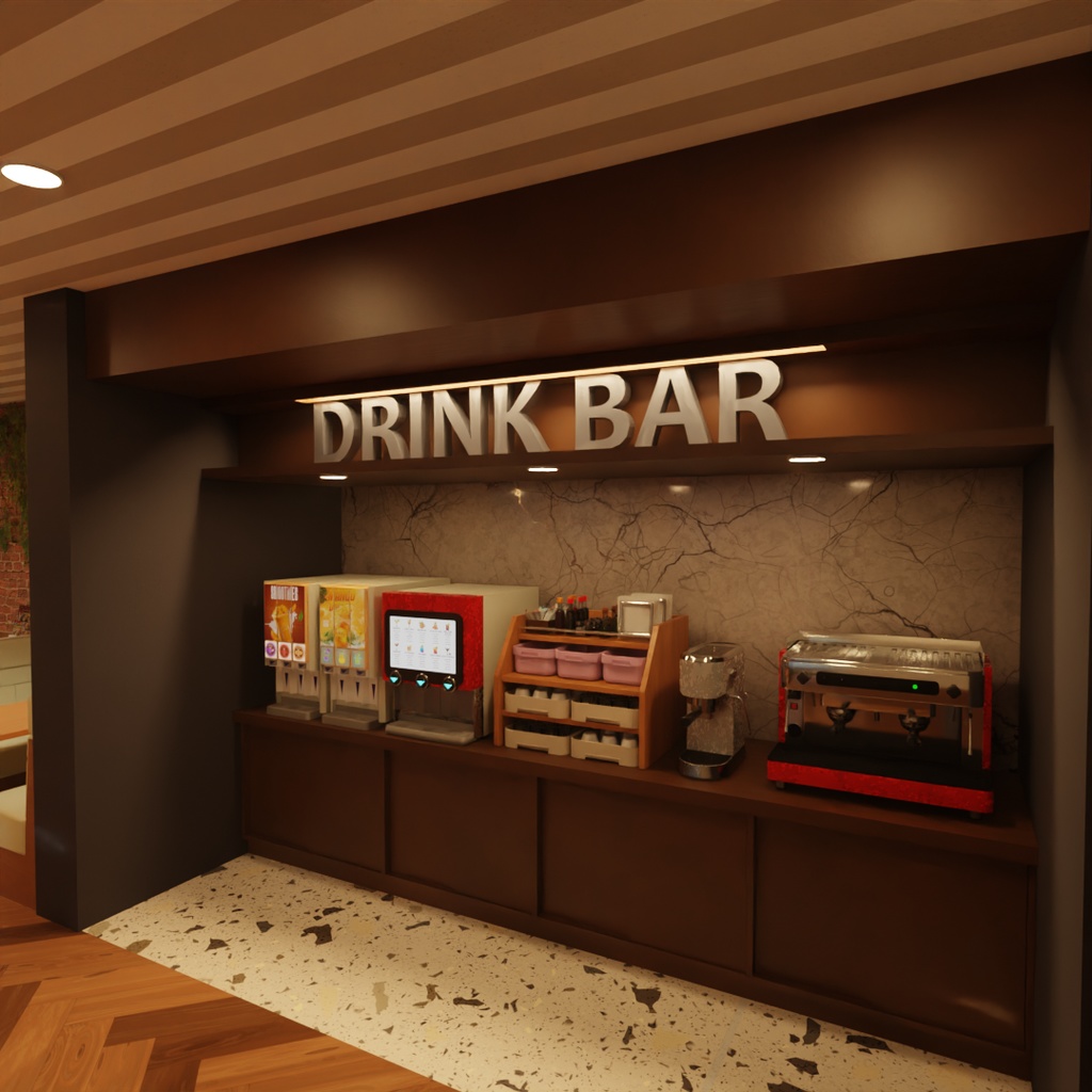 【Blender】ファミリーレストラン Family restaurant