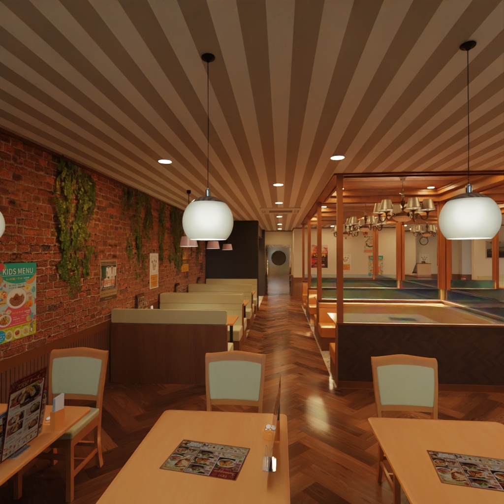 【Blender】ファミリーレストラン Family restaurant