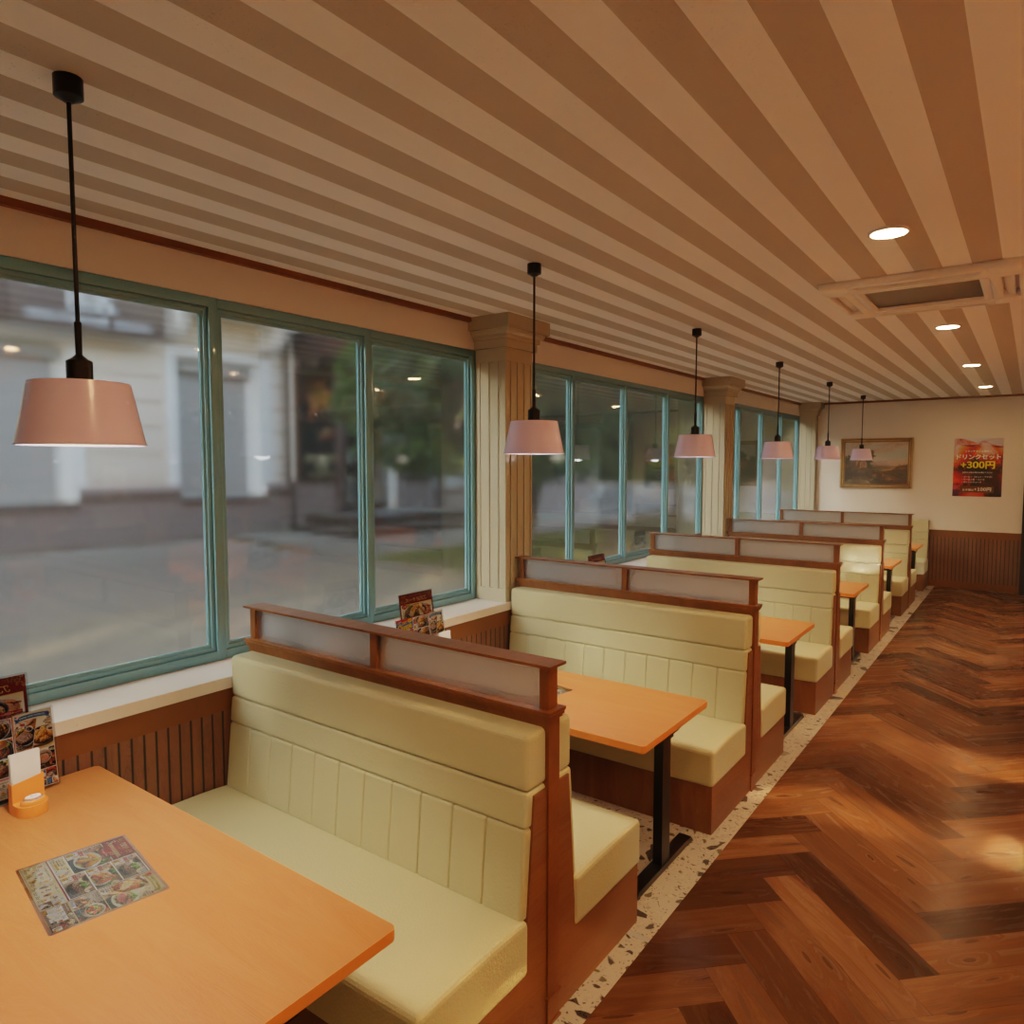 【Blender】ファミリーレストラン Family restaurant