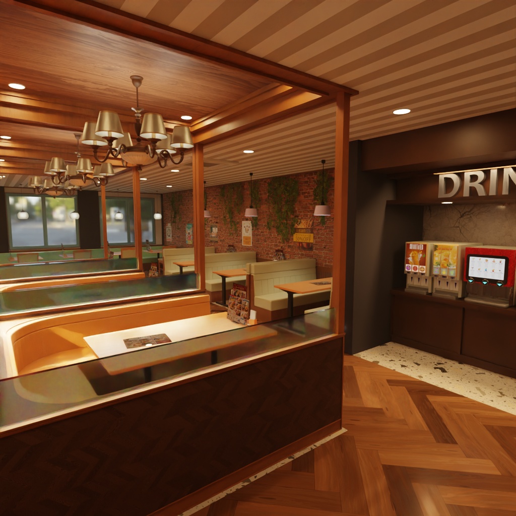 【Blender】ファミリーレストラン　Family restaurant