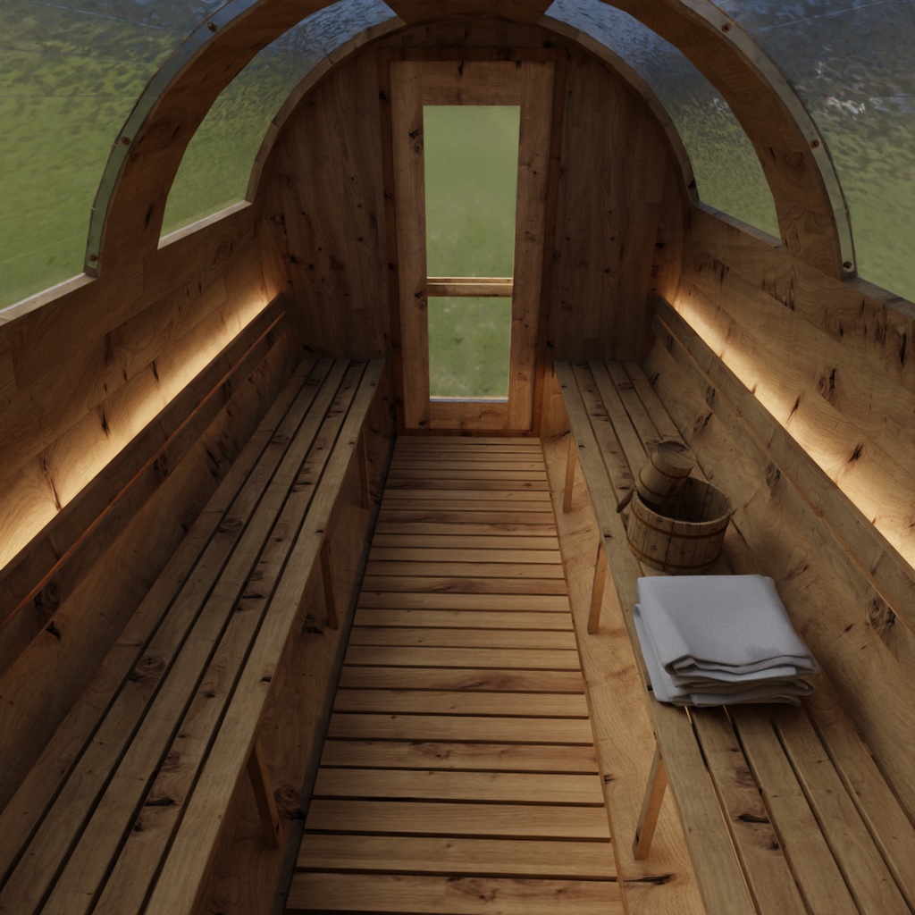 【Blender】バレルサウナ Barrel Sauna