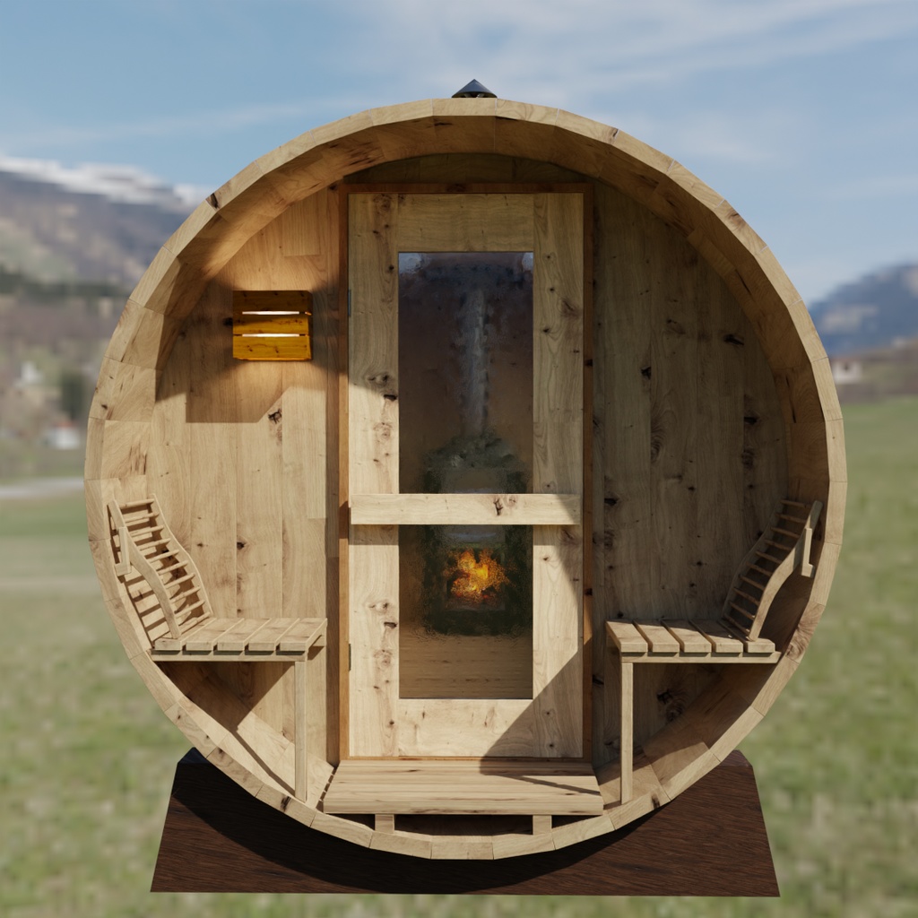 【Blender】バレルサウナ Barrel Sauna