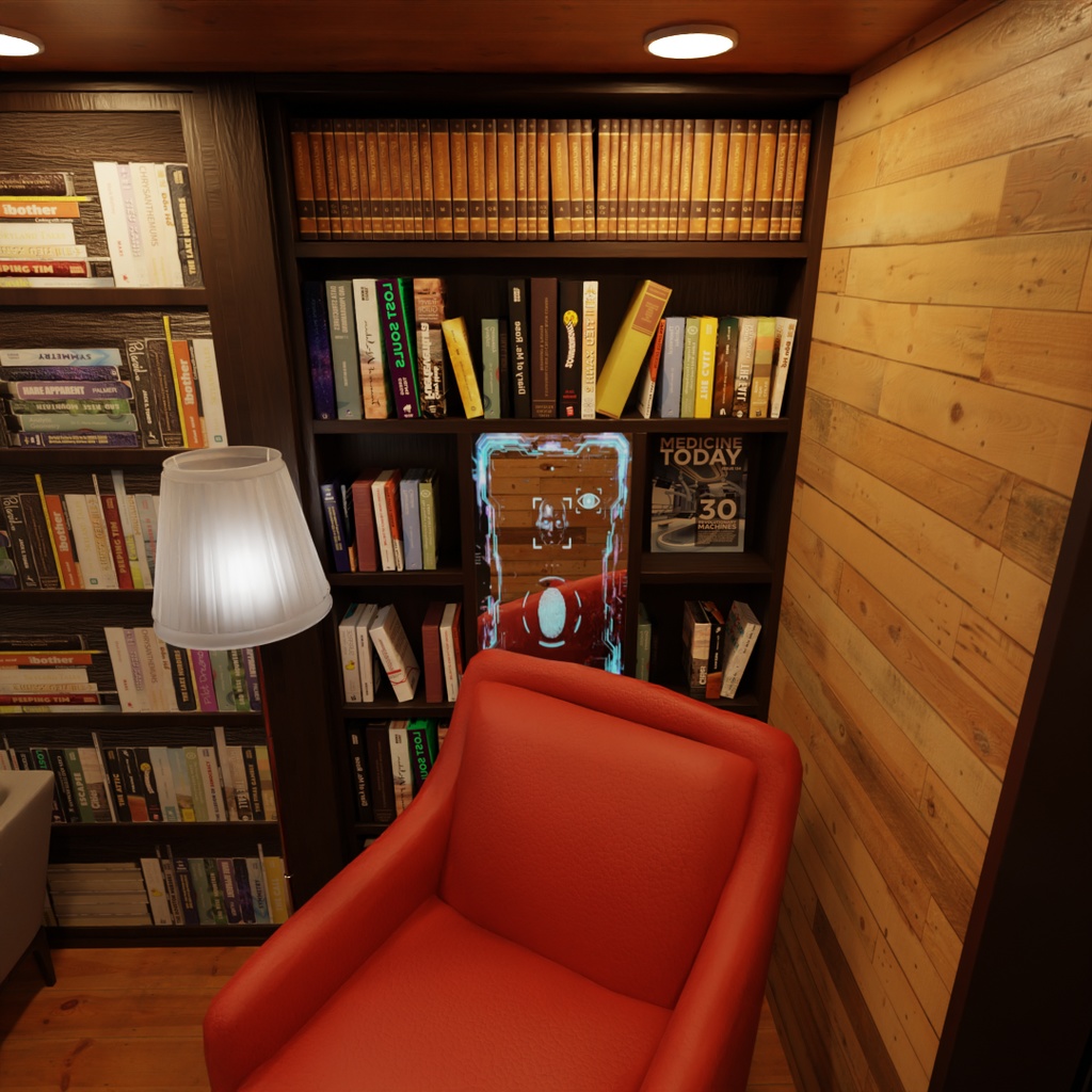 【Blender】秘密のアジト風コンテナハウス A Container House with a Secret Hideout Vibe