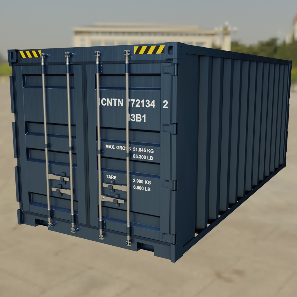 【Blender】秘密のアジト風コンテナハウス A Container House with a Secret Hideout Vibe