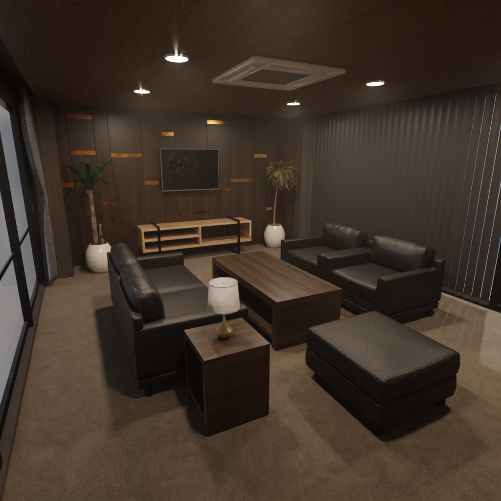 【Blender】モダン応接室　Modern Reception Room