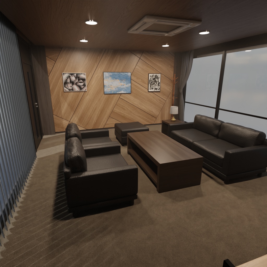 【Blender】モダン応接室 Modern Reception Room