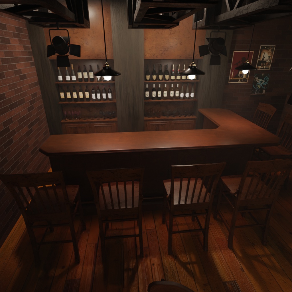 【Blender】ジャズバー Jazz Bar