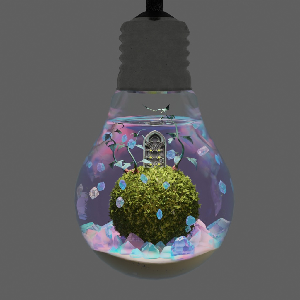 【Blender】幻想テラリウムライトセット Fantasy Terrarium Light Set