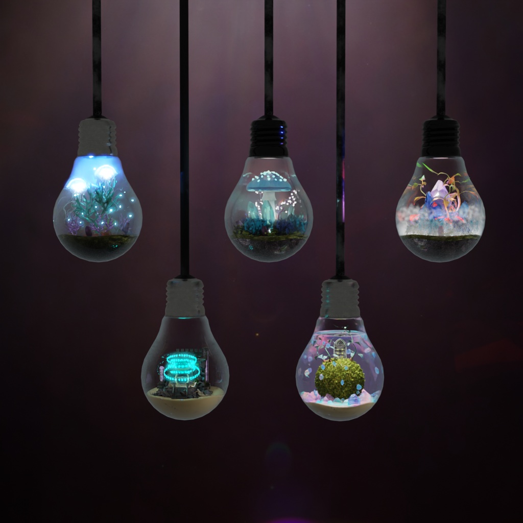 【Blender】幻想テラリウムライトセット　Fantasy Terrarium Light Set