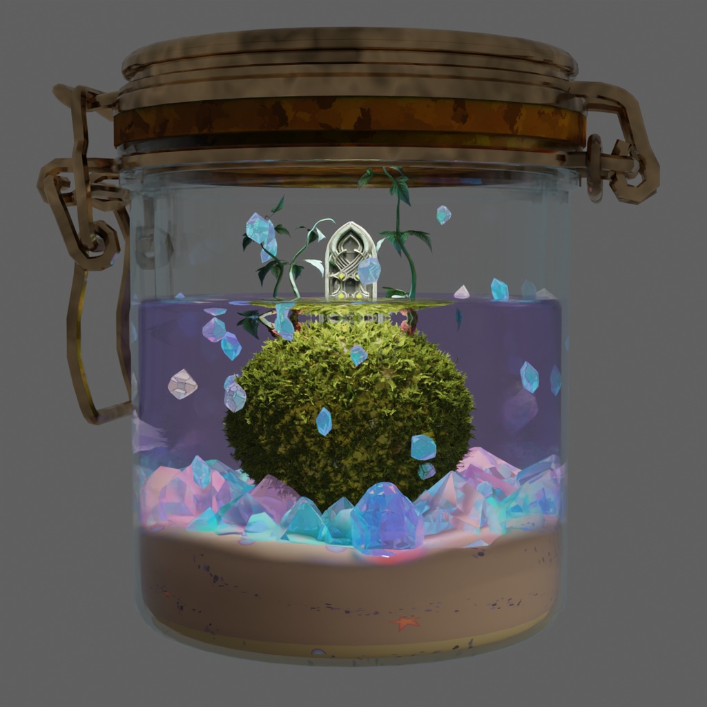 【Blender】幻想テラリウムライトセット Fantasy Terrarium Light Set