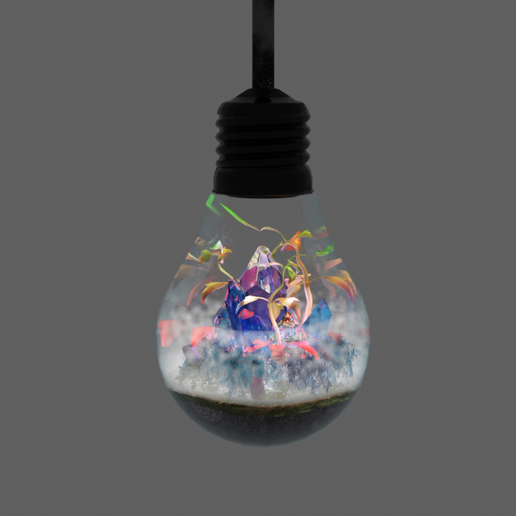 【Blender】幻想テラリウムライトセット Fantasy Terrarium Light Set