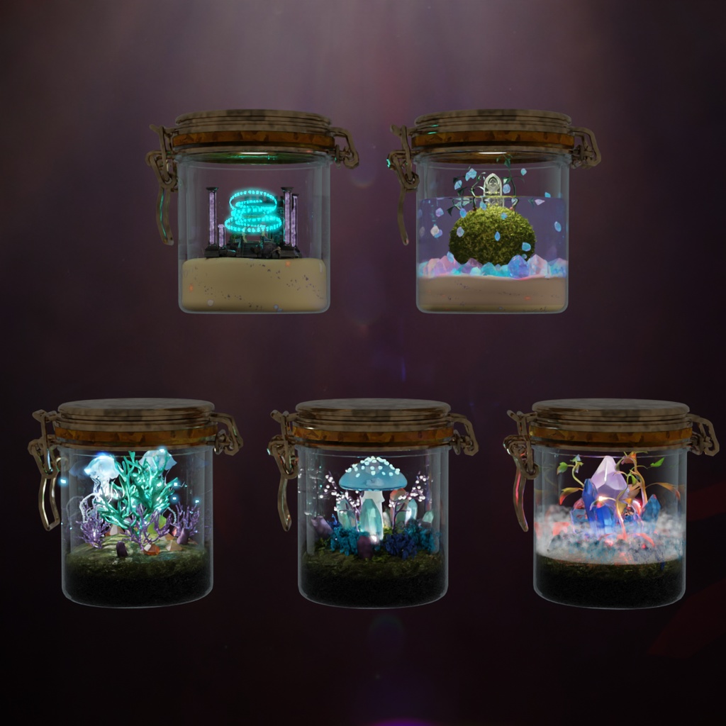 【Blender】幻想テラリウムライトセット Fantasy Terrarium Light Set