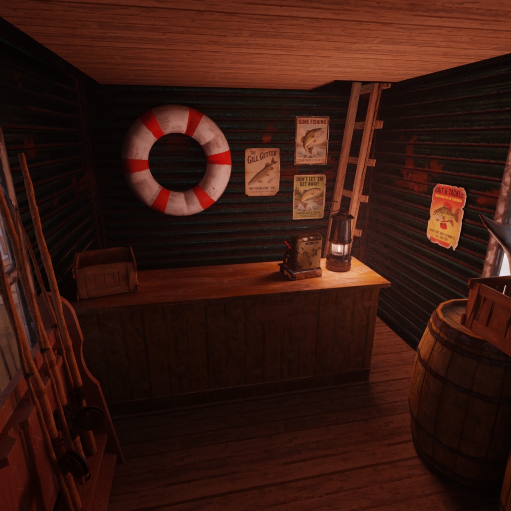 【Blender】漂泊の釣り小屋 - Floating Fisherman's Hut -