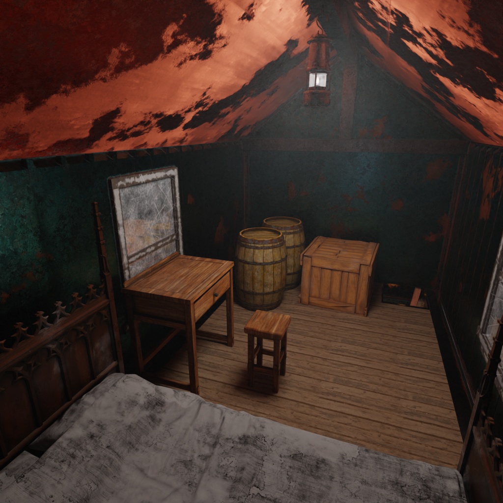 【Blender】漂泊の釣り小屋 - Floating Fisherman's Hut -