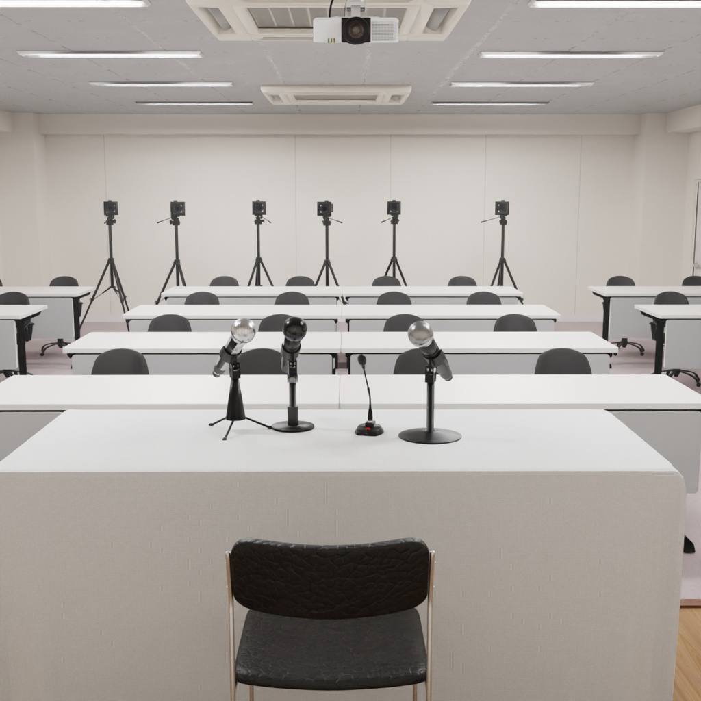 【Blender】謝罪会見の部屋 The Room for the Press Conference