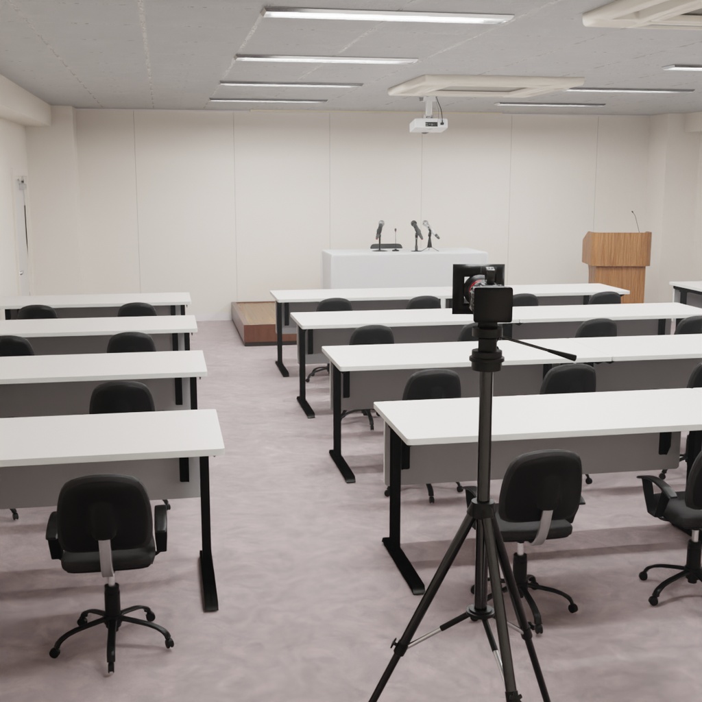 【Blender】謝罪会見の部屋 The Room for the Press Conference