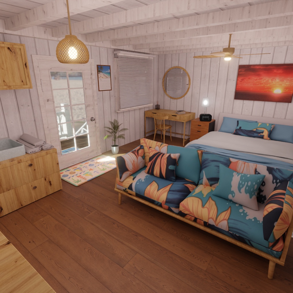 【Blender】 海風のコテージ - Ocean Breeze Cottage