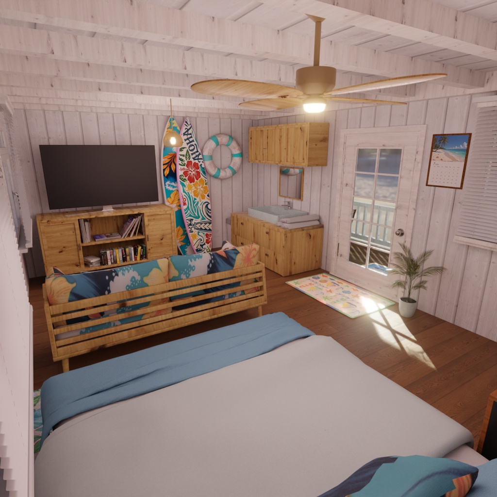 【Blender】 海風のコテージ - Ocean Breeze Cottage