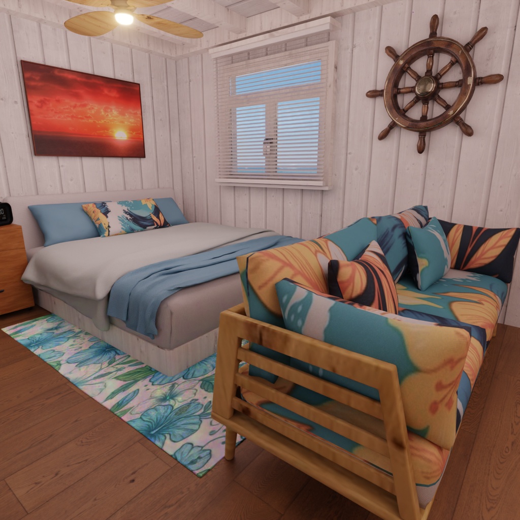 【Blender】 海風のコテージ - Ocean Breeze Cottage