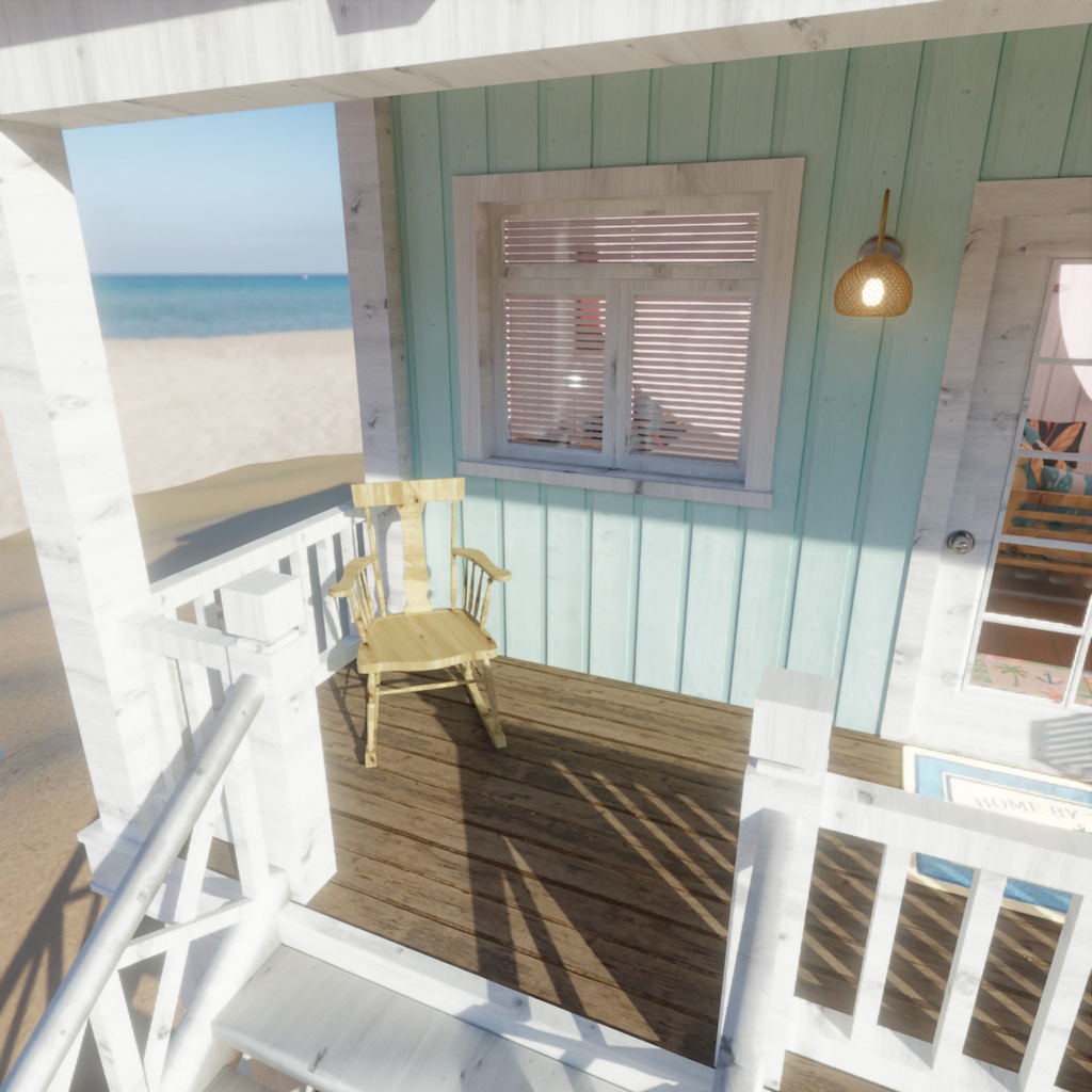 【Blender】 海風のコテージ - Ocean Breeze Cottage
