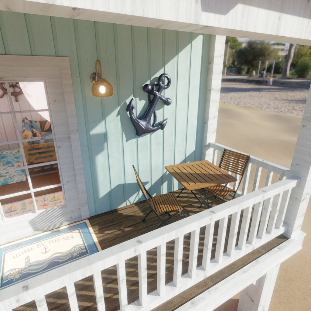【Blender】 海風のコテージ - Ocean Breeze Cottage