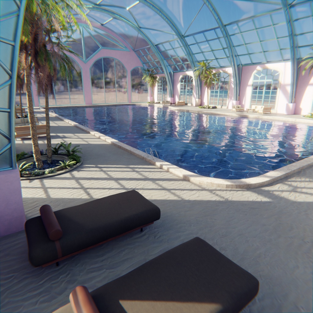 【Blender】 アクアドーム・リゾートプール - Aqua Dome Resort Pool