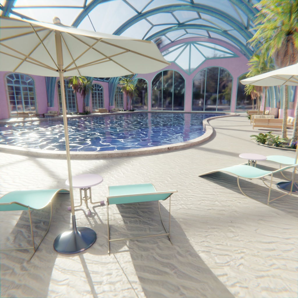 【Blender】 アクアドーム・リゾートプール - Aqua Dome Resort Pool