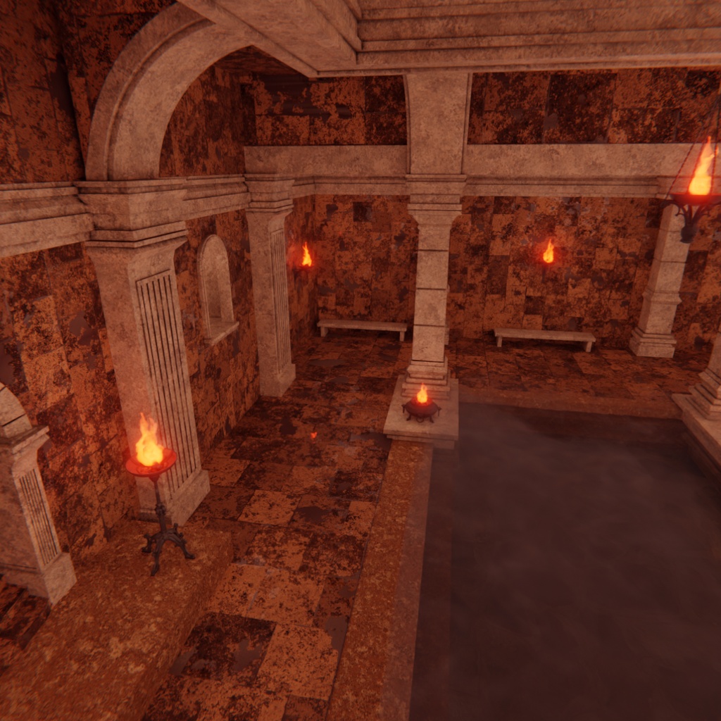 【Blender】 古代ローマ大浴場 - Ancient Roman Thermae