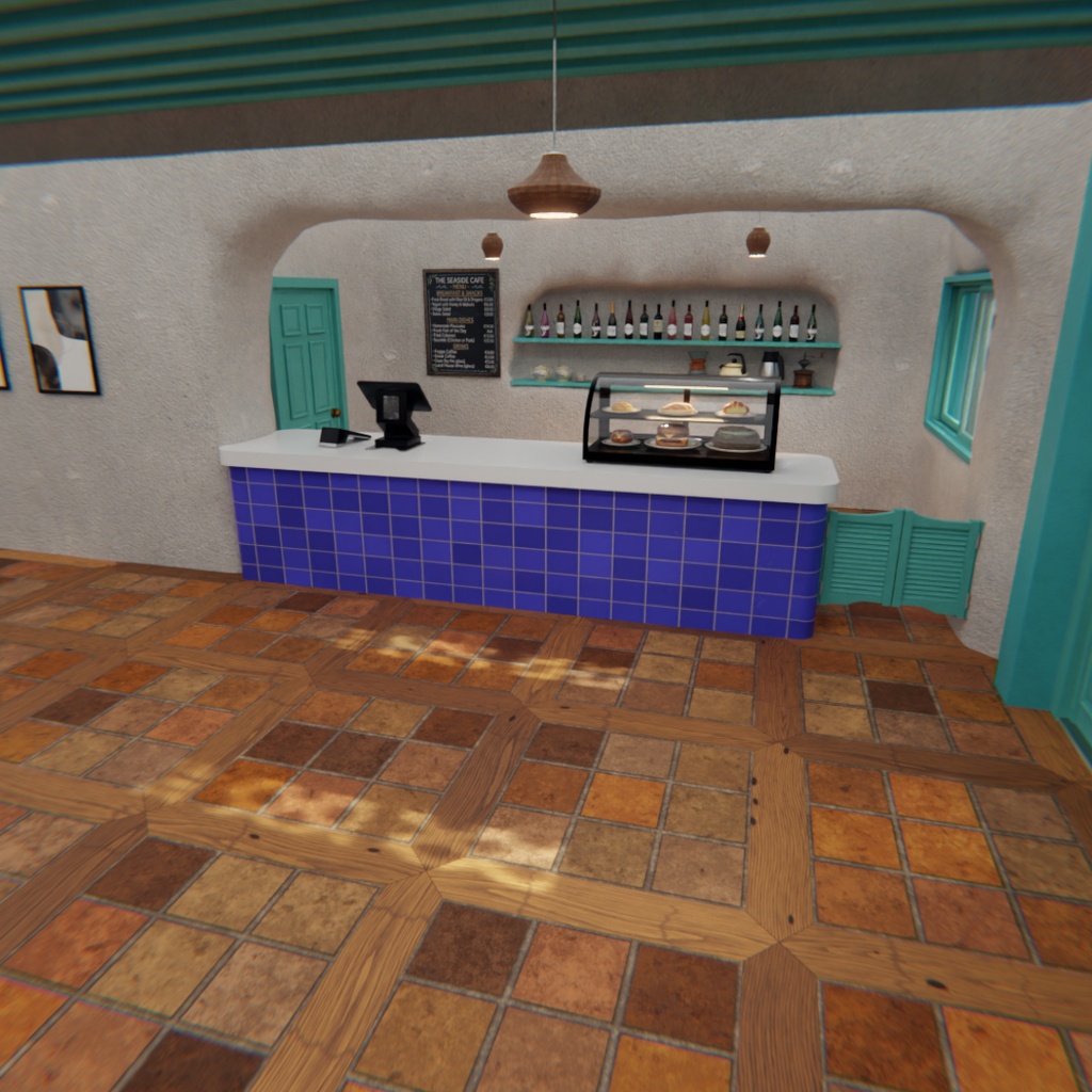 【Blender】 地中海リゾートカフェ&テラス Mediterranean Resort Café & Terrace