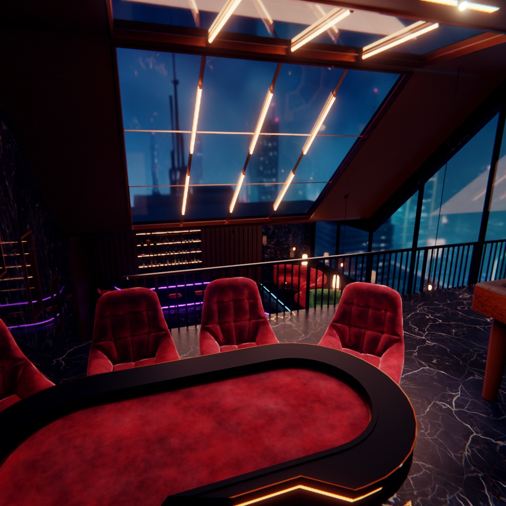 【Blender】ネオンパンク ラウンジ NEON PULSE LOUNGE