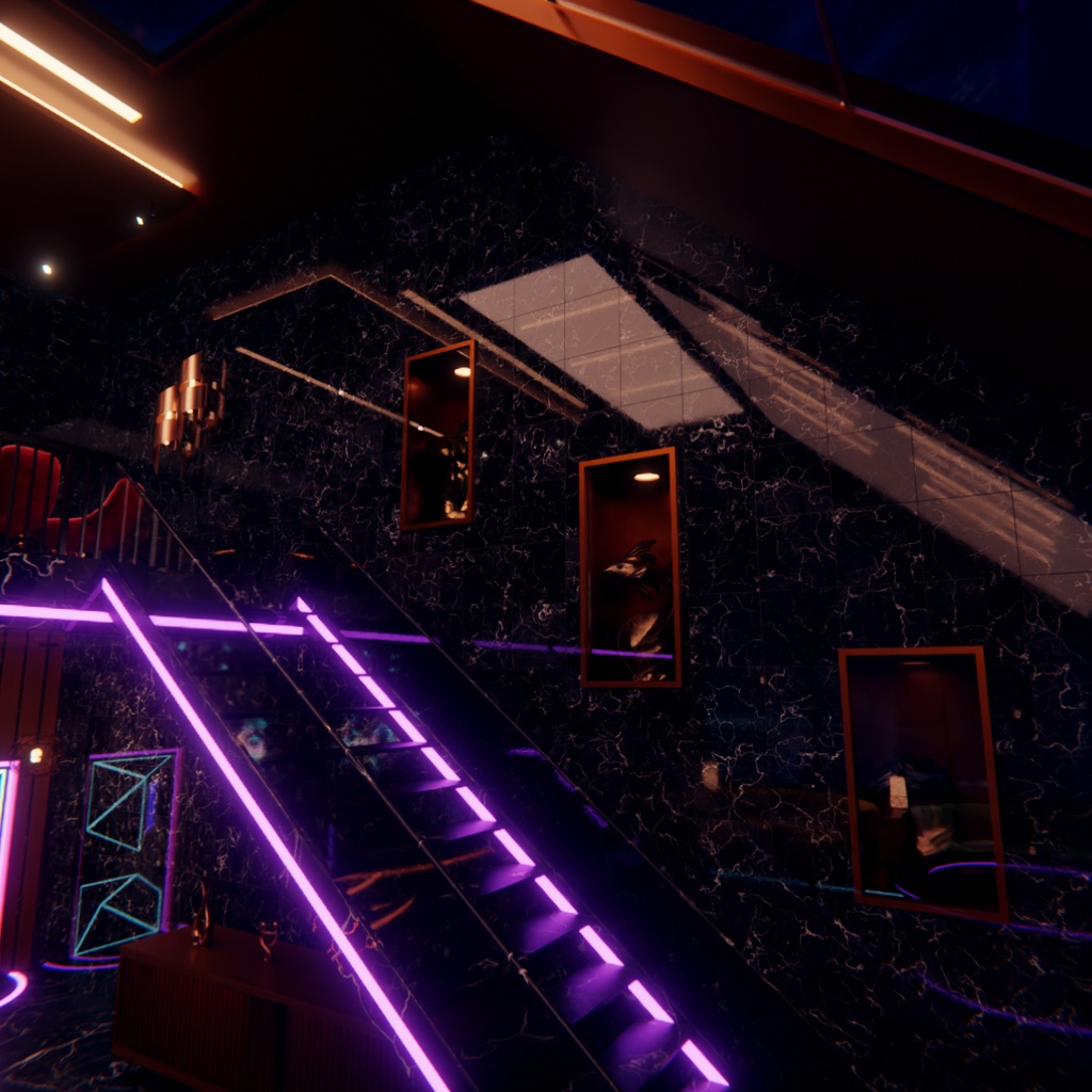 【Blender】ネオンパンク ラウンジ NEON PULSE LOUNGE
