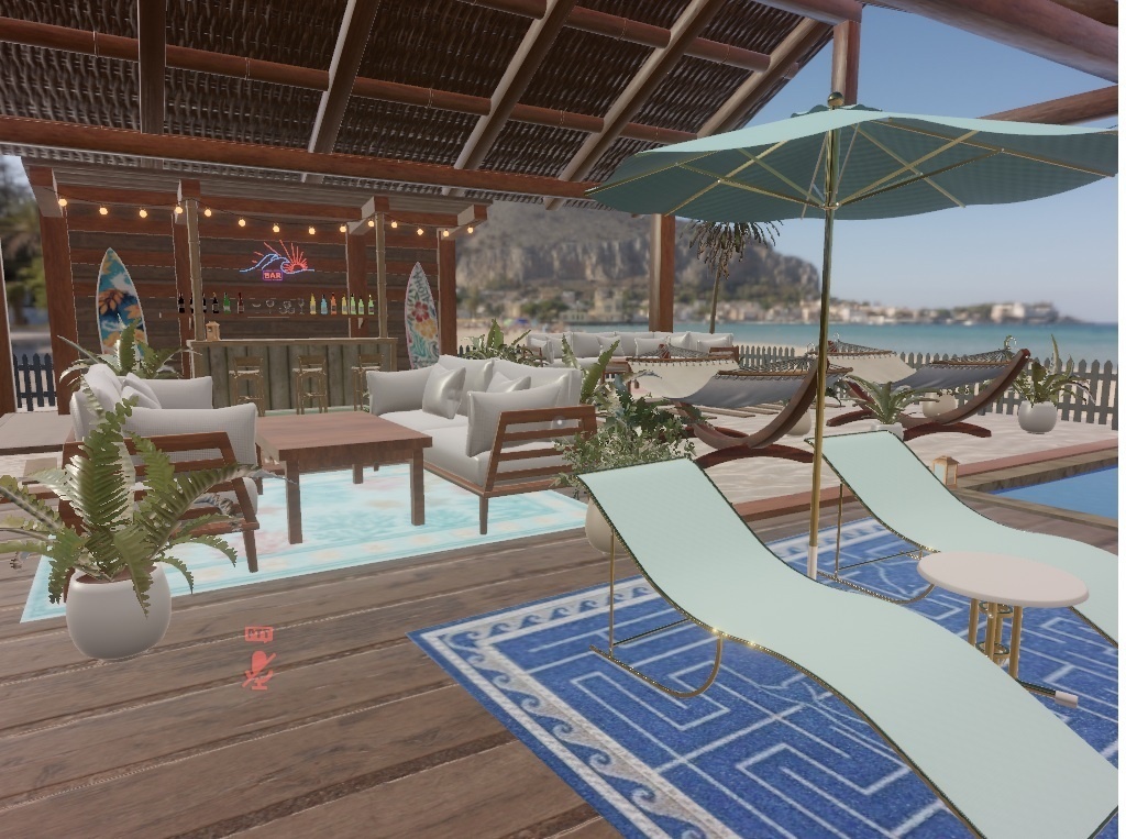 【Blender】ビーチリゾート ラウンジ Summer Paradise Lounge