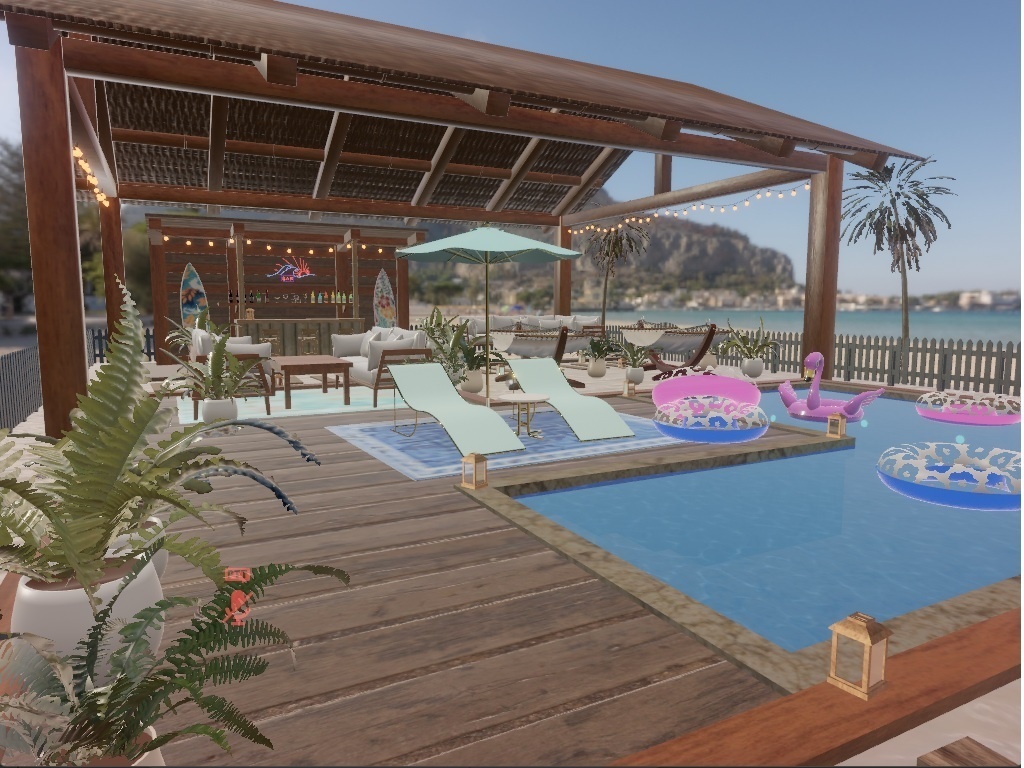 【Blender】ビーチリゾート ラウンジ Summer Paradise Lounge