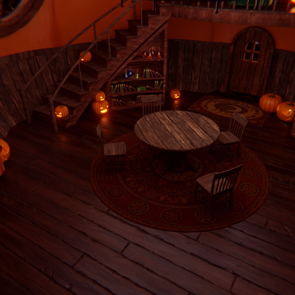 【Blender】ハロウィン・パンプキンハウス Halloween Pumpkin House