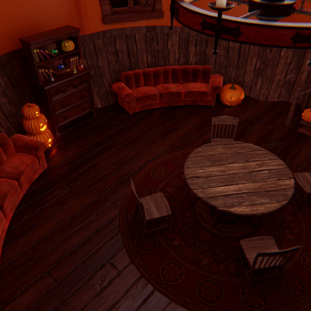 【Blender】ハロウィン・パンプキンハウス Halloween Pumpkin House