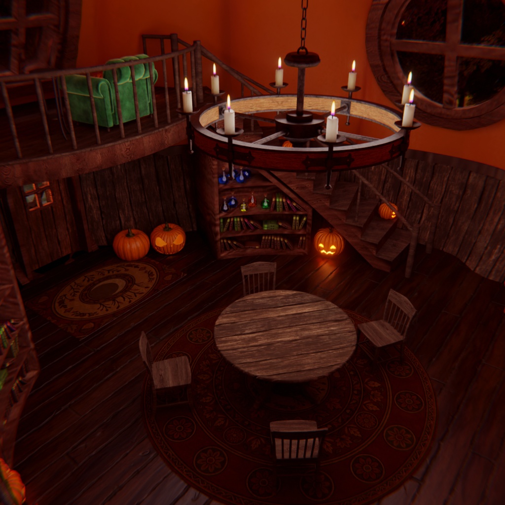 【Blender】ハロウィン・パンプキンハウス Halloween Pumpkin House