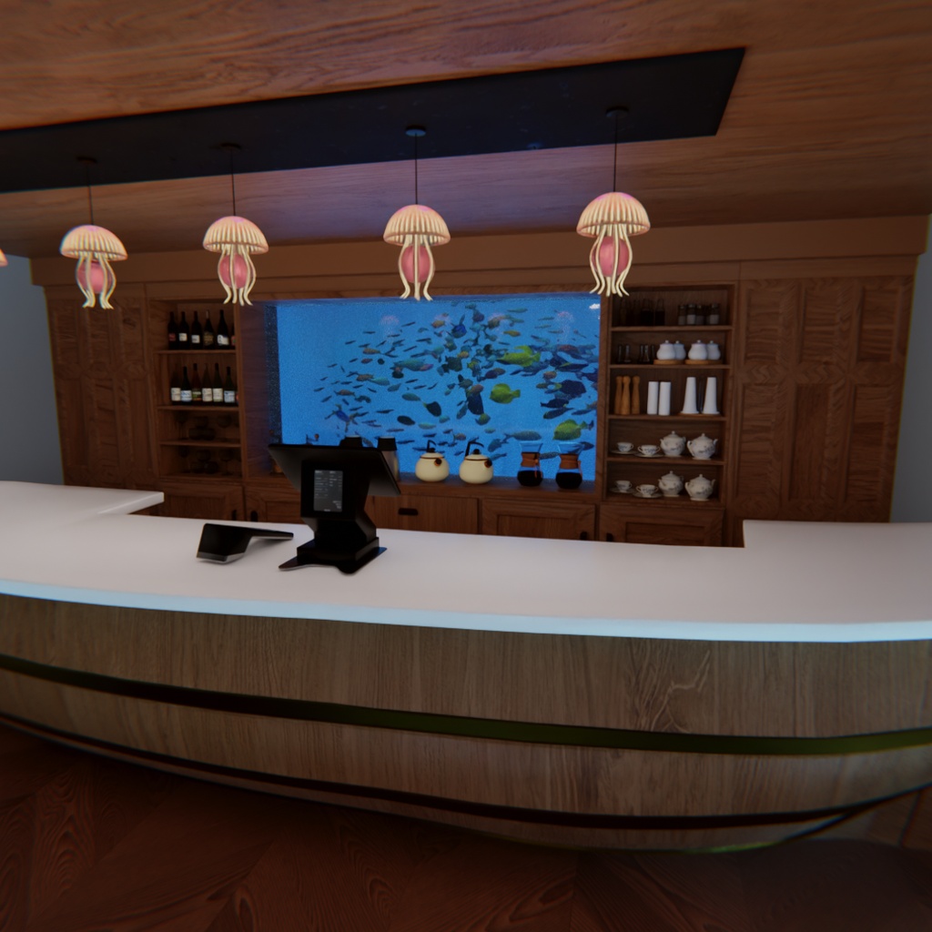 【Blender】幻想水族館カフェ Aquarium Café