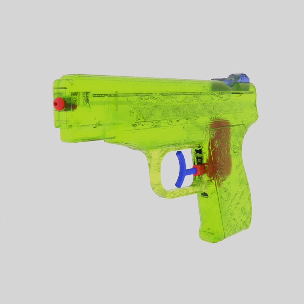 【Blender】SUMMER WATER GUNS 夏の水鉄砲 3Dモデル2種