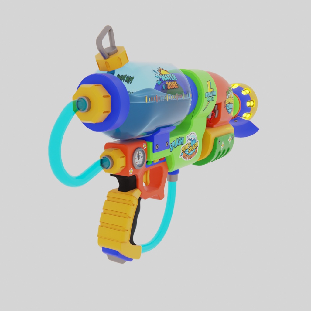 【Blender】SUMMER WATER GUNS 夏の水鉄砲 3Dモデル2種