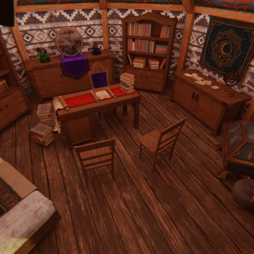 【Blender】遊牧民のファンタジーテント Fantasy Nomad Tent
