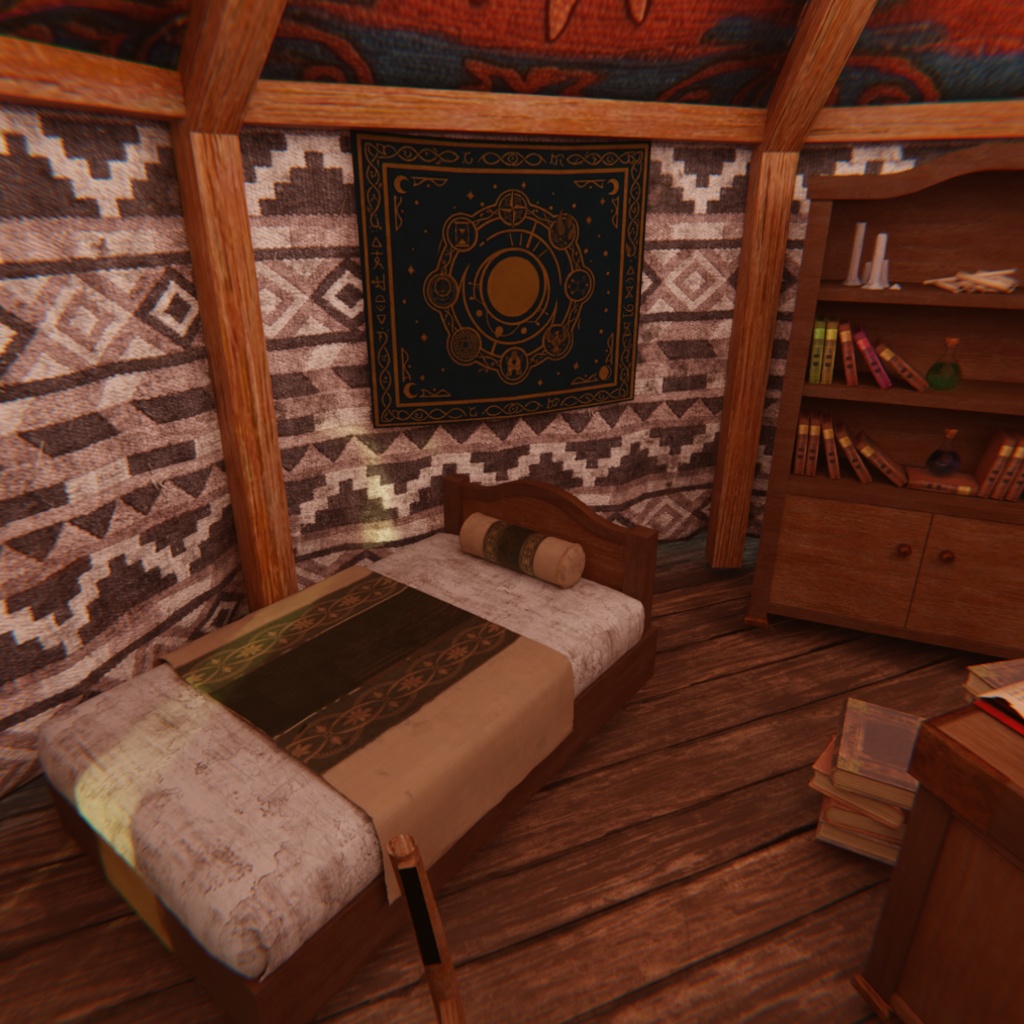 【Blender】遊牧民のファンタジーテント Fantasy Nomad Tent
