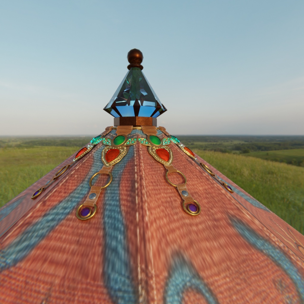 【Blender】遊牧民のファンタジーテント Fantasy Nomad Tent