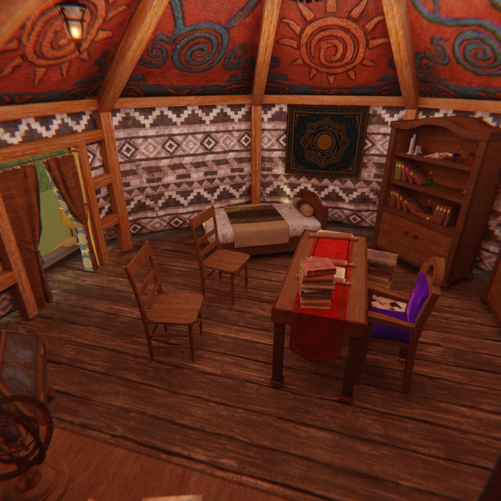 【Blender】遊牧民のファンタジーテント Fantasy Nomad Tent