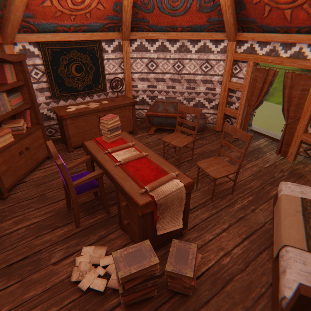 【Blender】遊牧民のファンタジーテント Fantasy Nomad Tent